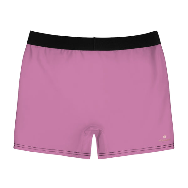 Pink Men's Boxer Briefs, Modern Solid Color Minimalist Basic Sexy Underwear For Men-All Over Prints-Printify-Heidi Kimura Art LLC