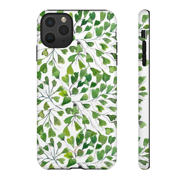 Green Maidenhair Fern Tough Cases, Leaf Print Phone Case-Phone Case-Printify-iPhone 11 Pro Max-Matte-Heidi Kimura Art LLC