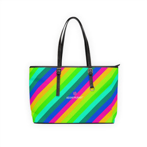 LGBTQ Pride Rainbow Flag Tote Bag in a Hand Stock Image - Image of
