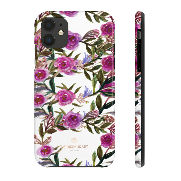 Purple Pink Rose Floral Phone Case, Flower Case Mate Tough Phone Cases-Made in USA - Heidikimurart Limited 