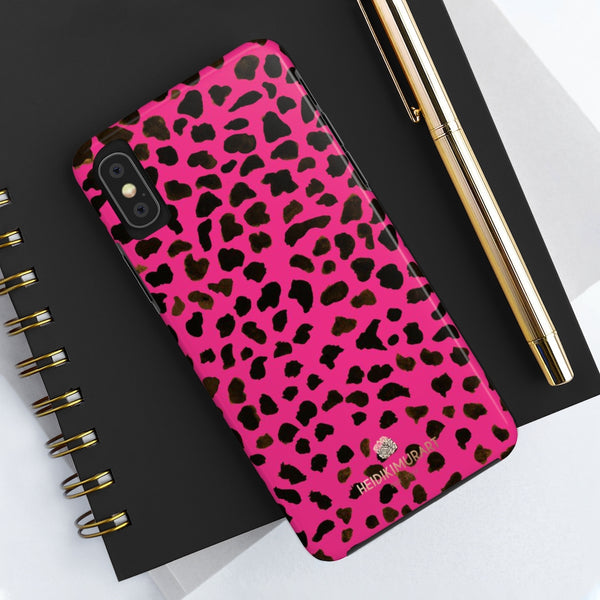 Hot Pink Cheetah Animal Print Phone Case, Case Mate Tough Phone Cases-Made in USA - Heidikimurart Limited 