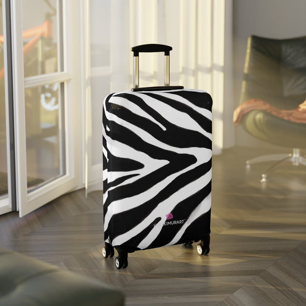 Black Zebra Print Luggage Cover