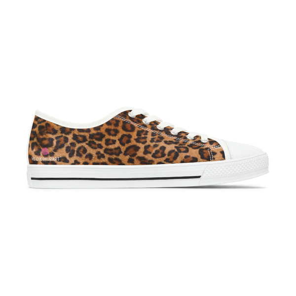 Brown Leopard Print Ladies' Sneakers, Best Designer Women's Low Top Sneakers