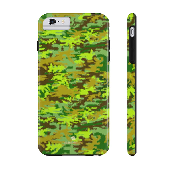 Cool Green Camo iPhone Case, Case Mate Tough Samsung Galaxy Phone Cases-Phone Case-Printify-iPhone 6/6s Plus Tough-Heidi Kimura Art LLC