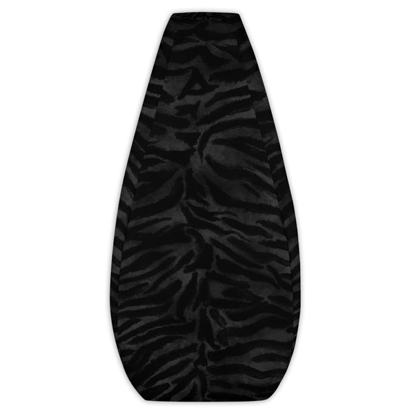 Luxury Black Tiger Striped Animal Print Water Resistant Polyester Bean Sofa Bag-Bean Bag-Bean Bag Cover Only-Heidi Kimura Art LLC