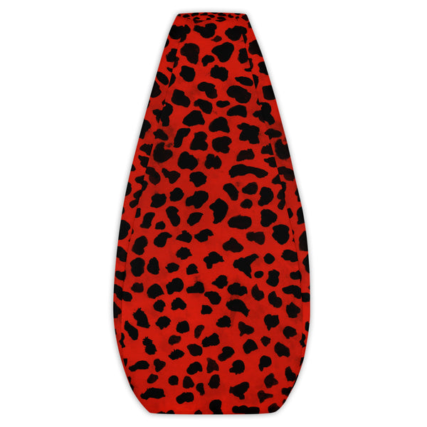 Scarlet Red Leopard Animal Print Water Resistant Polyester Bean Sofa Bag- Made in EU-Bean Bag-Bean Bag Cover Only-Heidi Kimura Art LLC