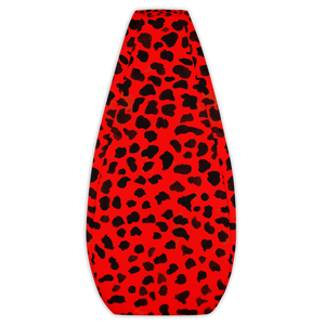 Candy Red Hot Leopard Animal Print Water Resistant Polyester Bean Sofa Bag-Bean Bag-Bean Bag Cover Only-Heidi Kimura Art LLC