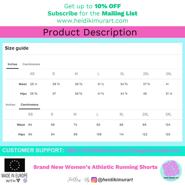 Pink White Star Print Pattern Designer Women's Athletic Short Running Shorts- Made in EU-Women's Athletic Shorts-Heidi Kimura Art LLC