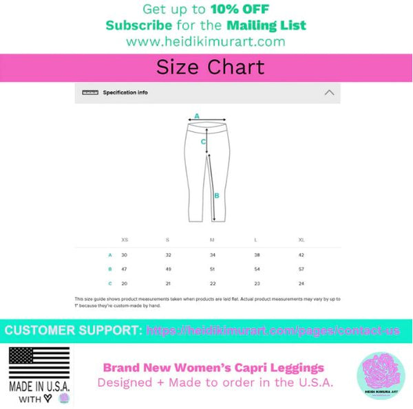 White Solid Color Capri Leggings, White Bright Solid Color Premium Women's Capris Tights-Made in USA/EU/MX