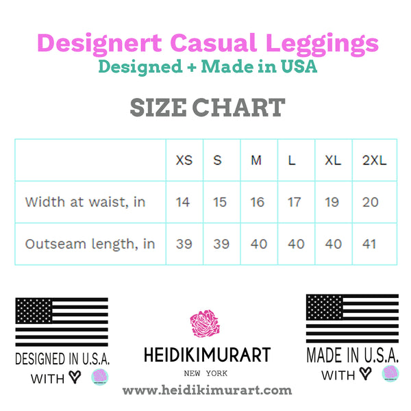 Pastel Green French Lavender Women's Casual Leggings, Made in USA, Size: XS-2XL-Casual Leggings-Heidi Kimura Art LLC