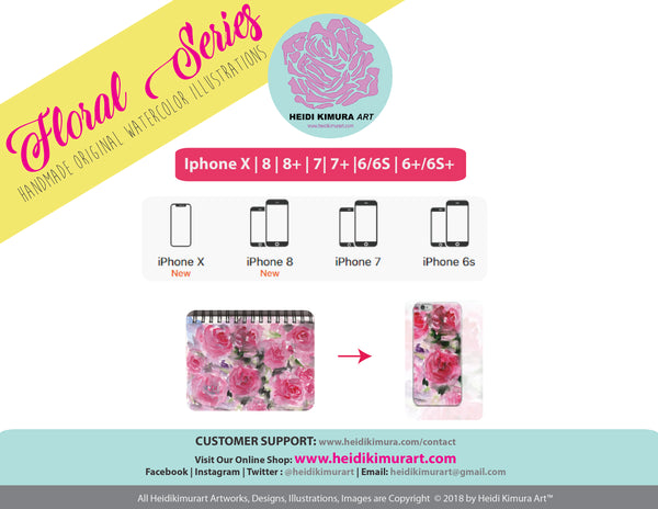 Delightful Sweet Success, iPhone X | XS | XR | XS Max | 8 | 8+ | 7| 7+ |6/6S | 6+/6S+ Case- Made in USA-Phone Cases-Heidi Kimura Art LLC