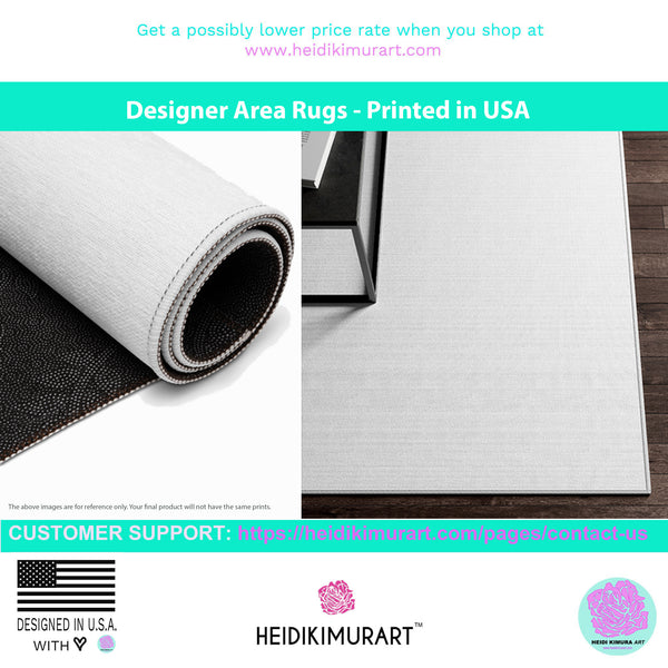 Orange Zebra Print Dornier Rug, Zebra Stripes Animal Print Woven Carpet For Home or Office - Printed in USA