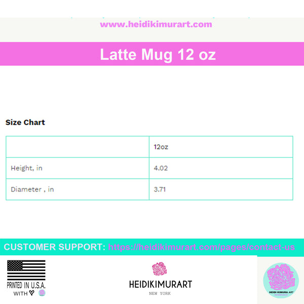 Light Blue Peanut Cat 12 oz Latte Mug, Best Ceramic Coffee Cup For Cat Fans-Printed in USA-Mug-Printify-Spoke-12oz-Heidi Kimura Art LLC