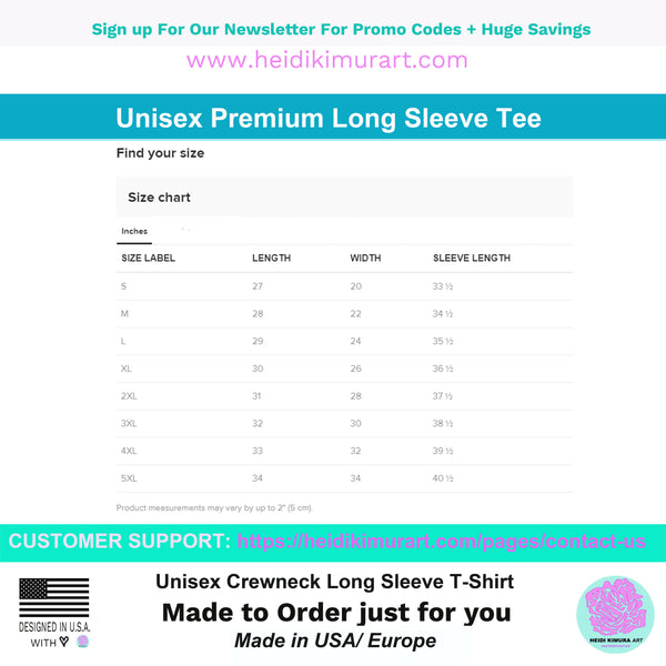 Cat Lover's Unisex Sweatshirt, Cute Peanut Meow Cat Long Sleeve Tee-Printed in USA/EU-Long-sleeve-Printful-Heidi Kimura Art LLC