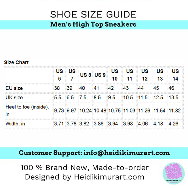 Baby Blue Men's High-top Sneakers, Solid Color Minimalist Designer Tennis Running Shoes-Men's High Top Sneakers-Printify-ArtsAdd-Heidi Kimura Art LLC