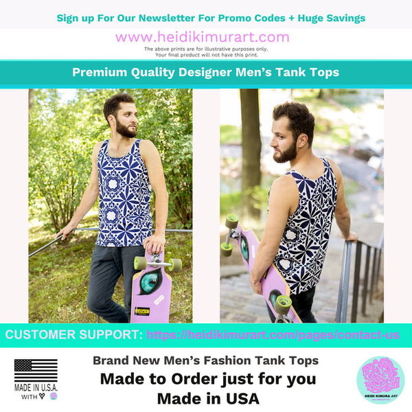 Purple Abstract Unisex Tank Top, Abstract Men's or Women's Designer Tank Tops-Made in USA/EU/MX