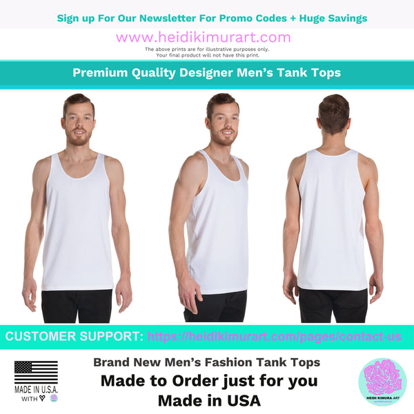 Black White Curvy Black Tank, Abstract Unisex Tank Top For Men and Women-Made in USA/EU/MX
