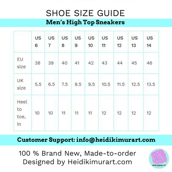 Blue Purple Geometric Diamond Print Men's High-top Sneakers Fashion Tennis Shoes-Men's High Top Sneakers-Heidi Kimura Art LLC