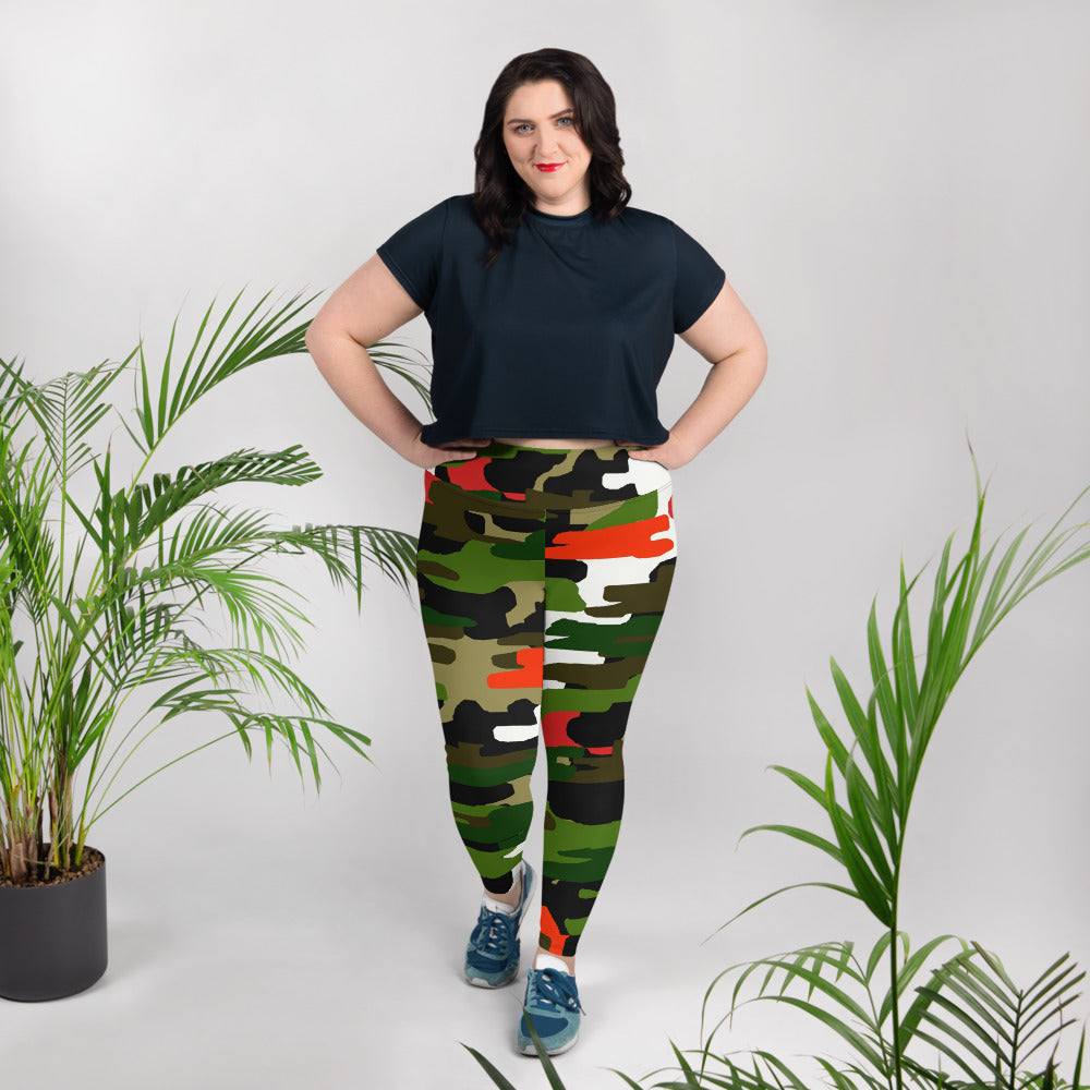Blue Camo Leggings Mid Waisted Camouflage Pants in Army and Military  Pattern Print at Amazon Women's Clothing store