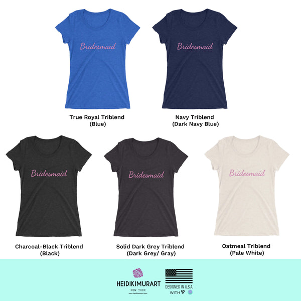 Bride/ Customizable Text Premium Ladies' Short Sleeve T-Shirt (US Size: S-2XL)-Women's T-Shirt-Heidi Kimura Art LLC