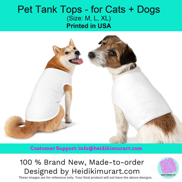Lovely Pet Tank Top For Dog/ Cat, Best Cotton Pet Clothing For Cat/ Dog Moms-Made in USA