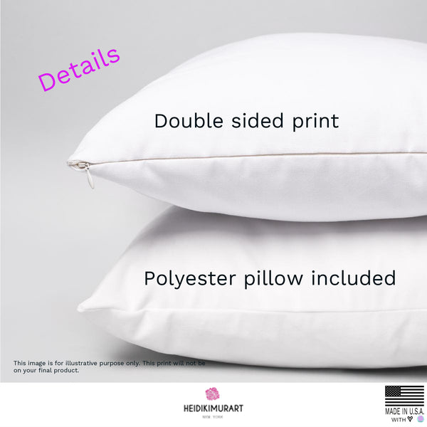 Cute Pink Gray Black Bats Print Halloween Pillow Spun Polyester Square Pillow- Made in USA-Pillow-Heidi Kimura Art LLC