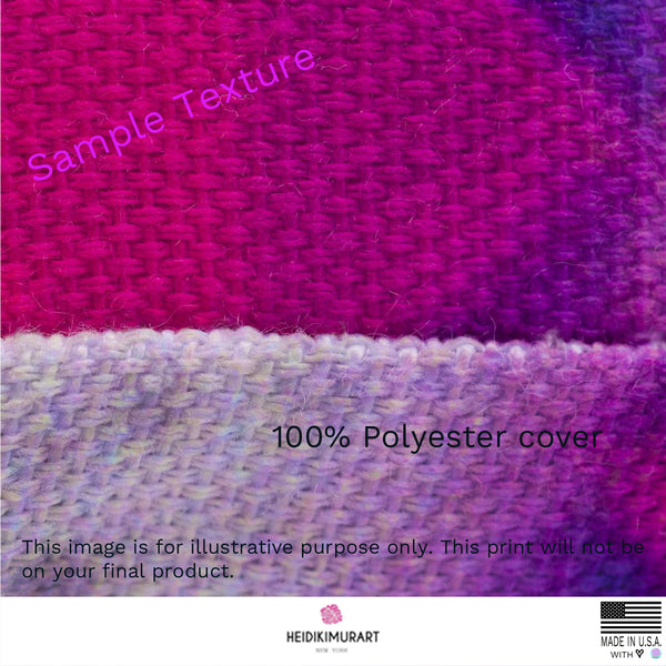Geometric Diamond Purple Blue Print Pillow Spun Polyester Square Pillow- Made in USA-Pillow-Heidi Kimura Art LLC