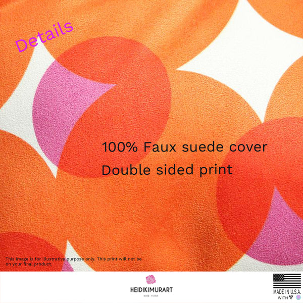 Cow Print Brown White Black 100% Double Sided Faux Suede Square Pillow Case-Pillow Case-Heidi Kimura Art LLC