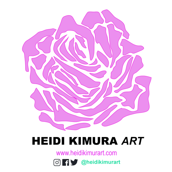Pink Floral One-Piece Swimsuit, Roses Flower Print Best Women's Swimwear-Made in USA/EU - Heidikimurart Limited 