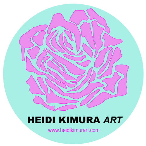 Red Floral Print Colorful Vertical Stripe Women's Sports Bra - Made in USA-Sports Bras-Heidi Kimura Art LLC