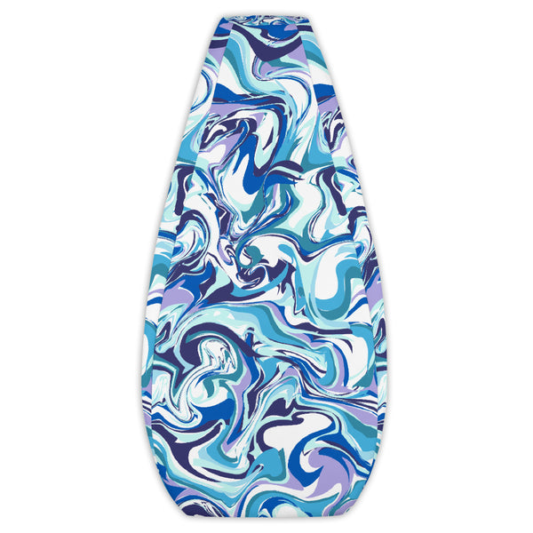 Blue Purple White Luxury Designer Watercolor Abstract Print Bean Sofa Bag-Bean Bag-Bean Bag Cover Only-Heidi Kimura Art LLC