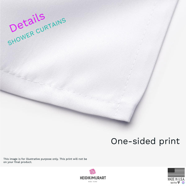 Elegant White Marble Texture Print Designer Polyester Shower Curtains- Printed in USA-Shower Curtain-71" x 74"-Heidi Kimura Art LLC