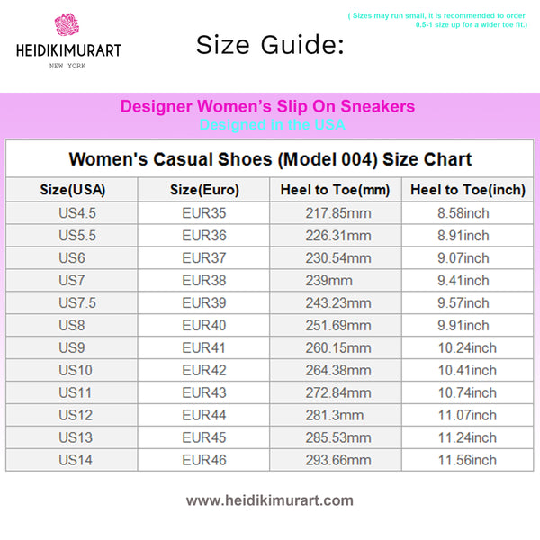 Purple Rose Floral Print Women's Casual Slip on Sneakers Shoes (US Size: 4.5-14)-Slip-On Sneakers-Heidi Kimura Art LLC
