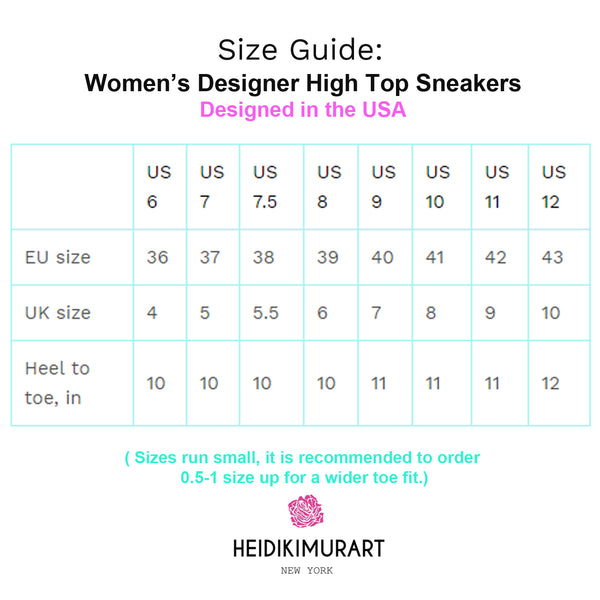 Brown Tiger Animal Skin Designer Women's High Top Women's Sneakers (US Size: 6-12)-Women's High Top Sneakers-Heidi Kimura Art LLC
