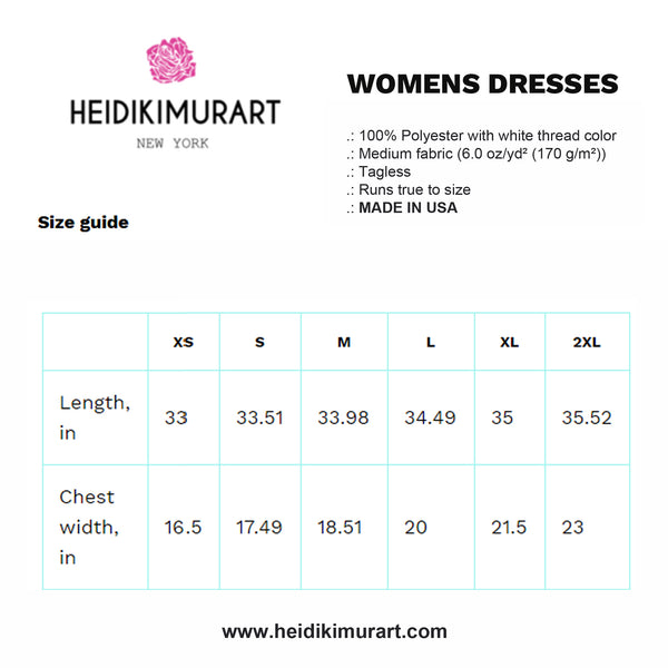 Preppy Blue Plaid Tartan Print Designer Crew Neck Long T-shirt Dress-Made in USA-T-Shirt Dress-Heidi Kimura Art LLC