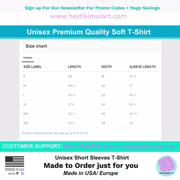 Cat Short-Sleeve Tee, Unisex T-Shirt, Cute Cat Tee Shirt-Printed in USA/EU (US Size: S-3XL)-Unisex T-Shirt-Printful-Heidi Kimura Art LLC