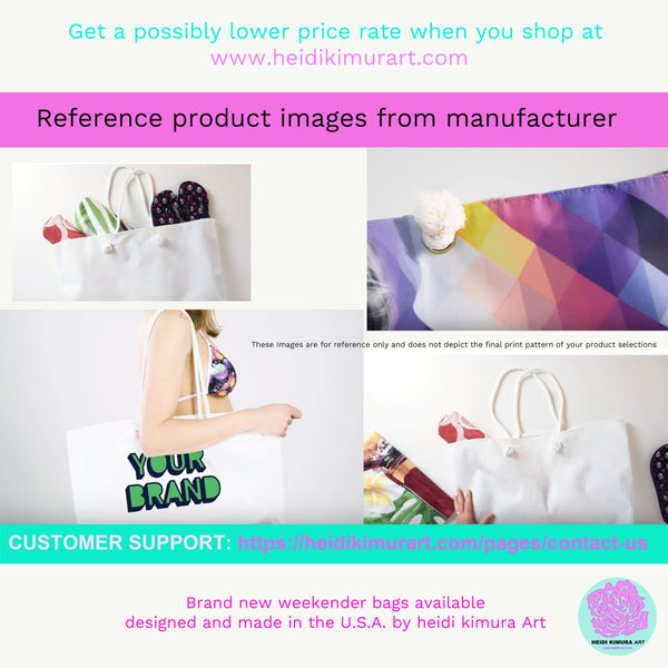 Cool Black Designer Colorful Polka Dots Designer 24"x13" Weekender Bag-Weekender Bag-24x13-Heidi Kimura Art LLC