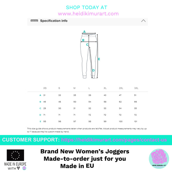 Royal Blue Plaid Print Sweatpants, Best Preppy Luxury Designer Women's Joggers-Made in EU