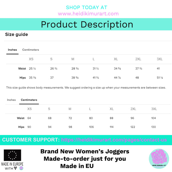 Black White Horizontal Stripe Print Casual Women's Joggers Sweatpants- Made in USA/EU-Women's Joggers-Heidi Kimura Art LLC