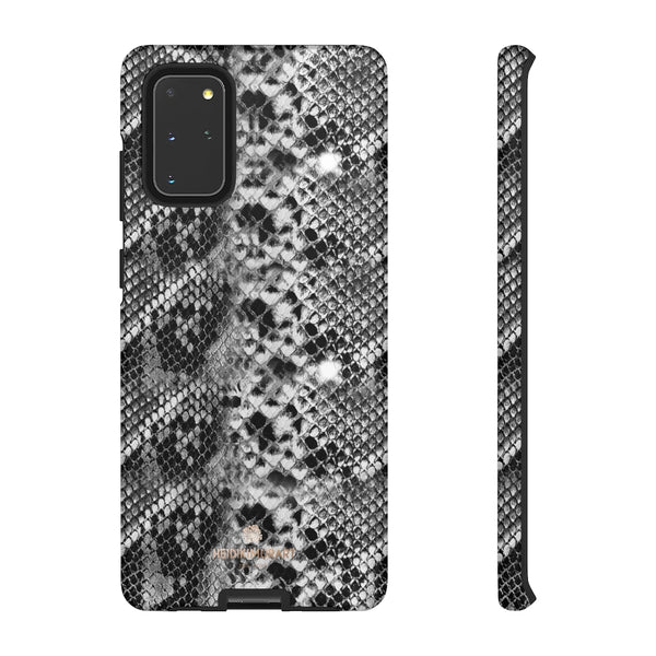 Black Snakeskin Print Tough Cases, Designer Phone Case-Made in USA-Phone Case-Printify-Samsung Galaxy S20+-Matte-Heidi Kimura Art LLC