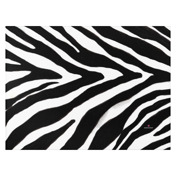 Zebra Animal Print Dornier Rug, White and Black Zebra Stripes Animal Print Woven Indoor Carpet For Home or Office, Modern Basics Essential Premium Best Designer Durable Woven Non-Skid Premium Polyester Indoor Carpet Area Rug - Printed in USA (Size: 20"x32", 35" × 63", 63" × 84")