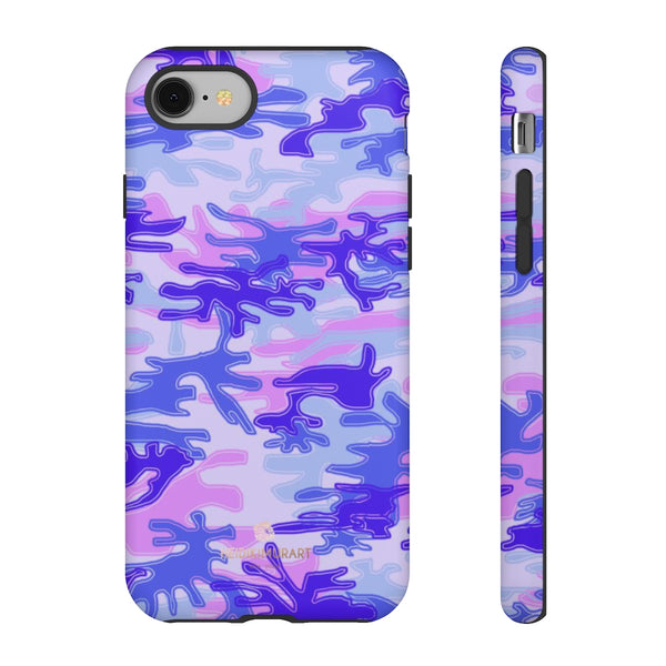 Pastel Purple Camouflage Phone Case, Army Military Print Tough Designer Phone Case -Made in USA-Phone Case-Printify-iPhone 8-Matte-Heidi Kimura Art LLC