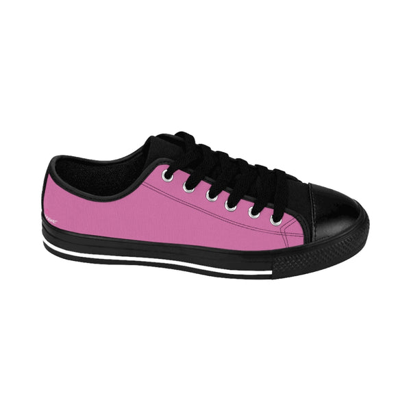 Light Pink Color Women's Sneakers, Pink Lightweight Low Tops Tennis Running Casual Shoes  For Women