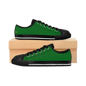 Evergreen Oregon Green Solid Color Men's Running Low Top Sneakers Shoes (Size: 6-14)-Men's Low Top Sneakers-US 9-Heidi Kimura Art LLC Evergreen Men's Sneakers, Evergreen Oregon Green Solid Color Men's Running Low Top Fashion Sneakers Shoes (Size: 6-14)