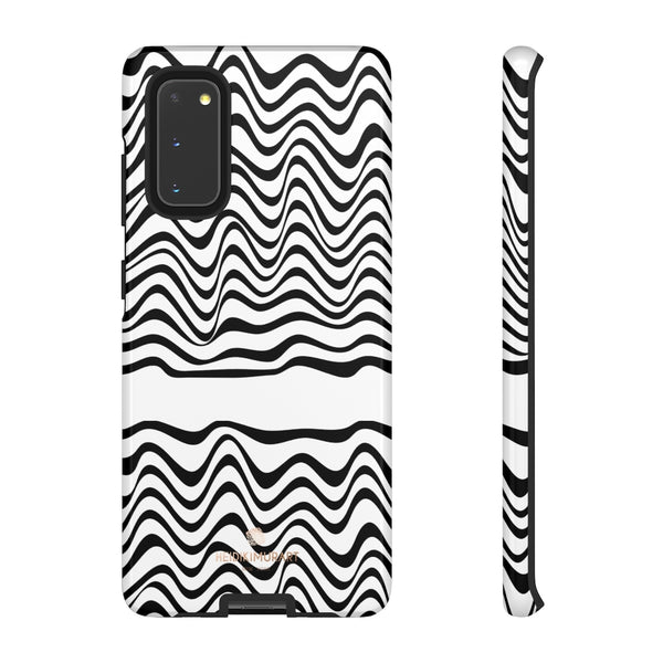 Wavy Black White Tough Cases-Phone Case-Printify-Samsung Galaxy S20-Glossy-Heidi Kimura Art LLC