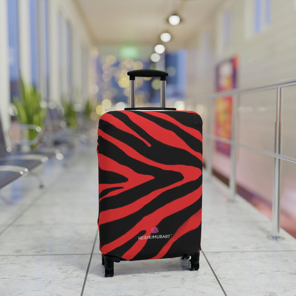 Red Zebra Print Luggage Cover