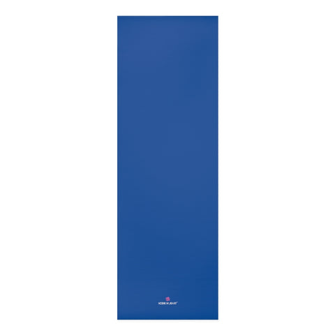 Navy Blue Foam Yoga Mat, Blue Solid Color Modern Minimalist Print Best Fashion Stylish Lightweight 0.25" thick Best Designer Gym or Exercise Sports Athletic Yoga Mat Workout Equipment - Printed in USA (Size: 24″x72")