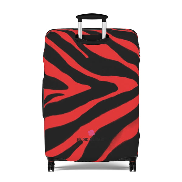 Red Zebra Print Luggage Cover