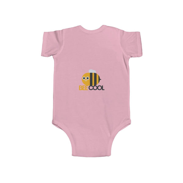 Bee Cotton Kids Bodysuit, Cool Infant Fine Jersey Regular Fit Unisex Clothes - Made in UK-Infant Short Sleeve Bodysuit-Heidi Kimura Art LLC