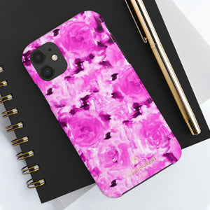 Pink Rose Phone Case, Floral Print Flower Case Mate Tough Phone Cases-Made in USA - Heidikimurart Limited 